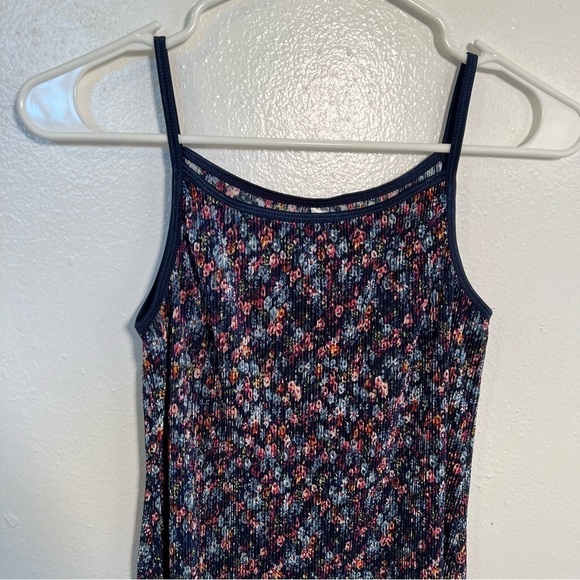 Knit Works Ribbed Tank Top Navy Floral - Picture 2 of 9